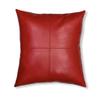 Aaron Craft Lambskin Leather Cushion Pillow Cover (Red, 20x26) view 1