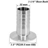 Beduan 1.5" Tri Clamp to 1-1/4" Barb Fitting Stainless Sanitary Home Brew Adapter (Ferrule OD 50.5mm) view 2