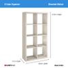ClosetMaid Decorative Open Back 8-Cube Storage Organizer, Bleached Walnut view 3
