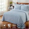 Better Trends Chenille Bedspreads Twin Size, Blue 100% Cotton Chenille Stripe Design Tufted Bedding Coverlet Soft Lightweight, 81"x110" 1 Pieces Jullian Collection view 3