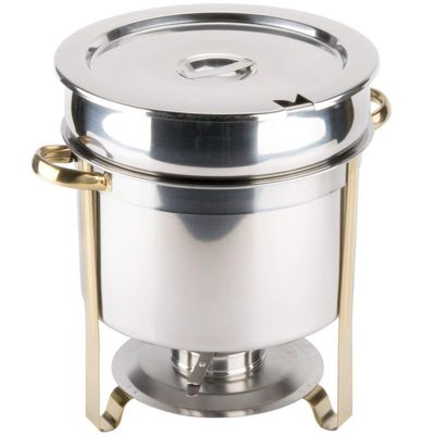 Marmite Soup Chafer, 11 Qt. Deluxe Gold Accent Marmite Soup Chafer