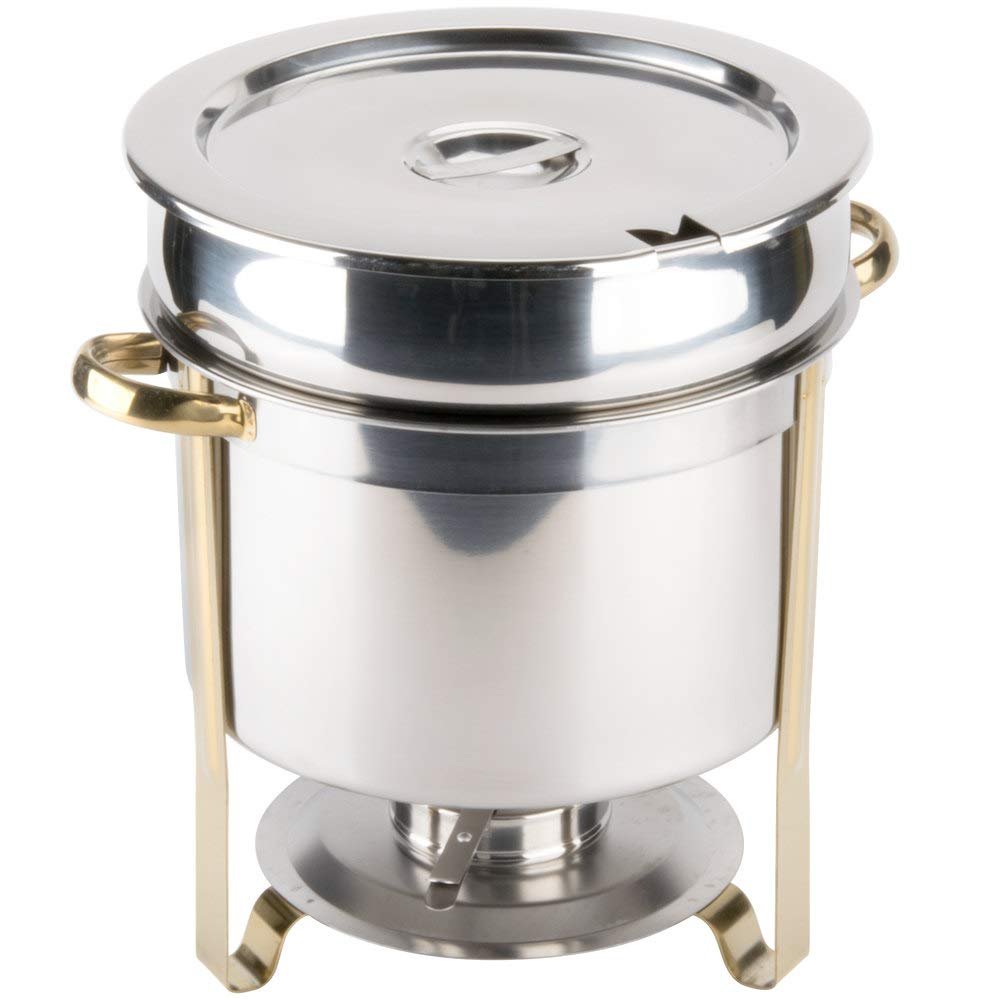 Marmite Soup Chafer, 11 Qt. Deluxe Gold Accent Marmite Soup Chafer