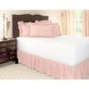 Amuze Bedding Egyptian Cotton 300 Thread Count 1 PC Tailored Single Ruffled/Dust Ruffle Bed Skirt (Pink, King, Drop Length 13 Inches) view 2