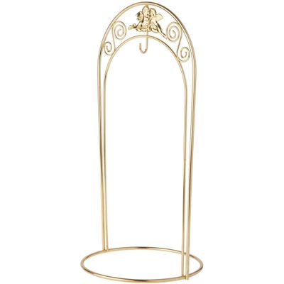 Bard's Arched Gold-Toned Ornament Stand, Large Angel, 12.25" H x 6" W x 6" D