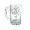 Clan Davidson Crest Beer Stein Set of 4  16 oz | Scottish Heritage Glassware | Engraved Personalization Included view 2
