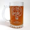 Clan Davidson Crest Beer Stein Set of 4  16 oz | Scottish Heritage Glassware | Engraved Personalization Included view 3