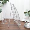 Bard's Satin Silver Metal Easel, 16" H x 9" W x 9.5" D view 3