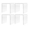 Marketing Holders 4 Pack Clear Acrylic Riser Platform 6 Inch Wide Square Display Organize Retail and Boutiques Reusable Merchandise Showcase Lucite Podium One Piece Stand Counter Pedestal view 1