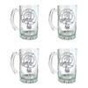 Fraser Scottish Clan Crest 16oz Beer Stein Set of 4  Personalized Heraldic Engraving view 1