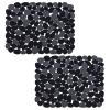 Bligli Pebble Sink Mat for Stainless Steel/Ceramic Sinks, 2 Pack PVC Sink Protectors Mats for Bottom of Kitchen Sink, Dish Drying Mat for Dishes and Glassware, 15.7 x 11.8 inch, Black view 1