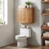 AquaTeak Manada Wall-Mounted Teak Storage Cabinet with Doors view 2
