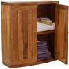 AquaTeak Manada Wall-Mounted Teak Storage Cabinet with Doors view 3