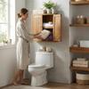 AquaTeak Manada Wall-Mounted Teak Storage Cabinet with Doors view 4