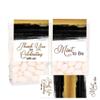 Black and Gold Tic Tac Wedding Birthday Labels Set of 60 Labels view 1