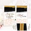 Black and Gold Tic Tac Wedding Birthday Labels Set of 60 Labels view 2