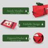 Primode Heavy Duty Christmas Tree Storage Bag | Fits Up to 9 Ft. Tall Disassembled Tree | 25" Height X 20" Wide X 65" Long | Durable 600D Oxford Material | Heavy Duty Xmas Storage Container (Red) view 4