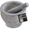 GORILLA GRIP 100% Natural Granite Stone Mortar and Pestle Set, 4 Cup, Non-Scratch Base, Heavy Duty Unpolished Molcajete Guacamole Salsa Bowl, Grind Seeds, Garlic, Herbs, Spices, Kitchen Muddler, Gray view 1