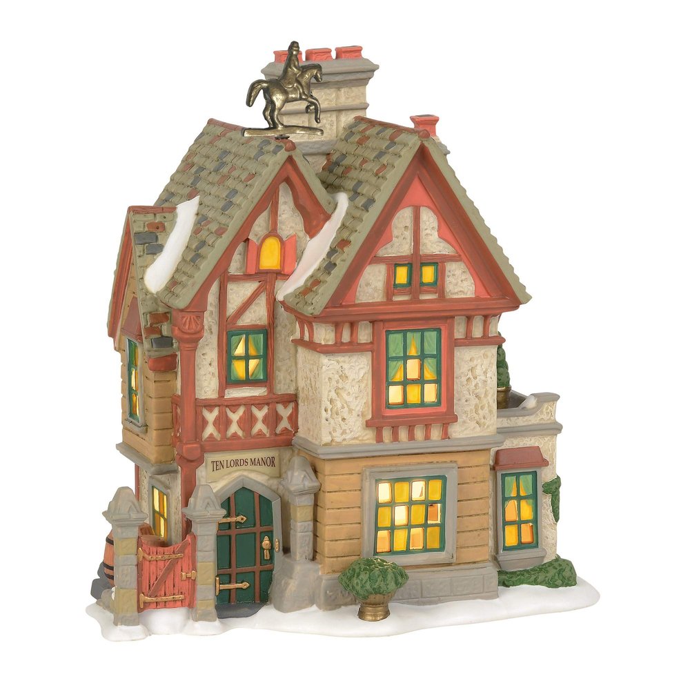 Department 56 Dickens Village Ten Lords Manor Lit House