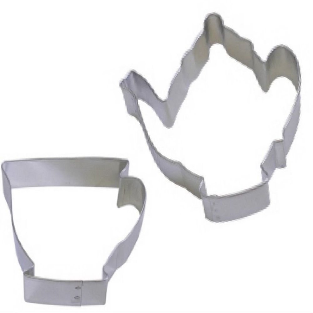 2 Piece Teacup & Teapot Cookie Cutter Set New! Tea Party