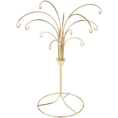 Bard's 12 Arm Gold-toned Ornament Stand, Tree, 11.5" H x 10" W x 10" D, Pack of 2
