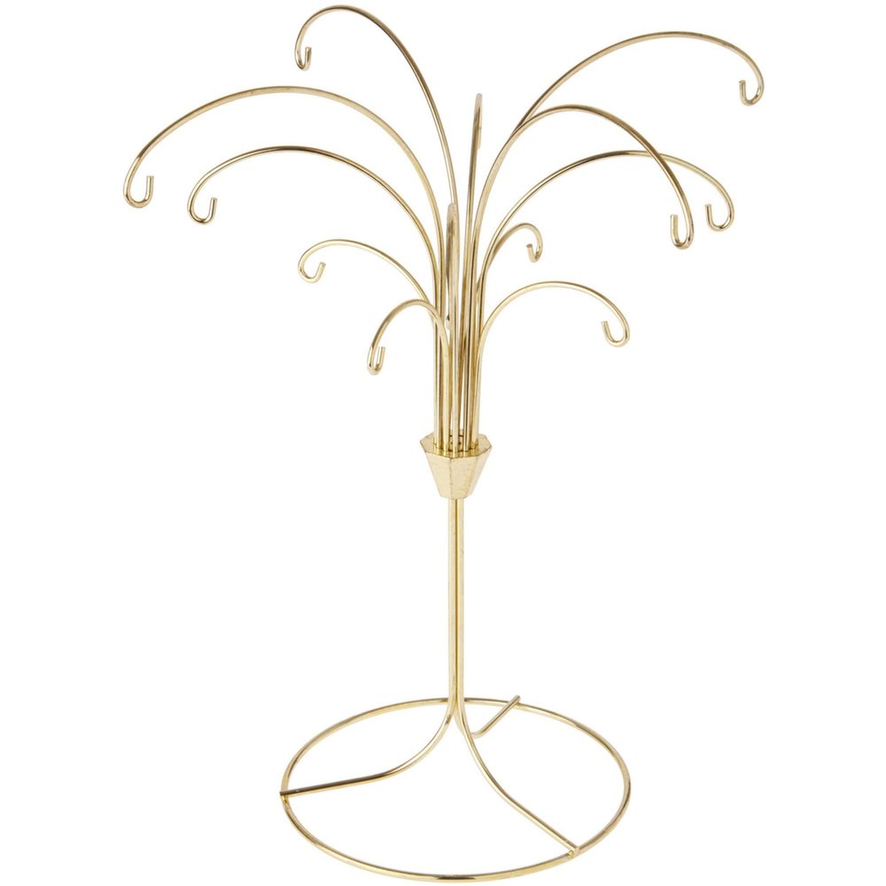 Bard's 12 Arm Gold-toned Ornament Stand, Tree, 11.5" H x 10" W x 10" D, Pack of 2