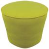 Ottoman Footstool Cover Round Pouf Cover with Piping Cotton Olive Green 20" Diameter x 16" Height (50 cm Diameter x 40 cm Height) Cover ONLY, Not Stuffed, Insert not Included view 1
