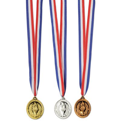Assorted Medals with Ribbon - 3 Pcs.