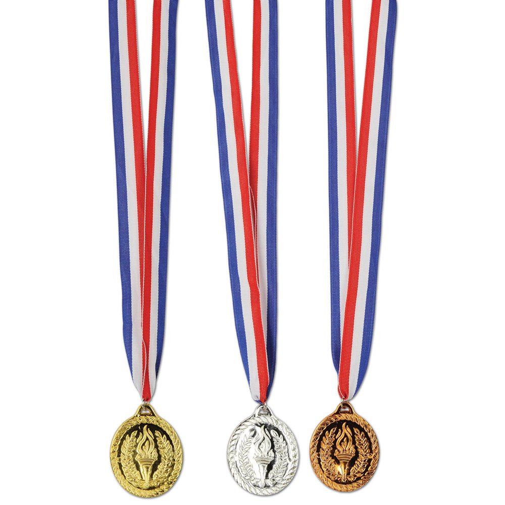 Assorted Medals with Ribbon - 3 Pcs.