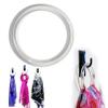 Clear Plastic Retail Scarf Rings - Round Fine Garment Hangers - 2.58" ID - 3.25" OD - 1000 Pack view 1
