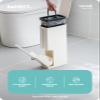 Baffect 2 Liter White Slim Bathroom Trash Can with Lid and Toilet Brush Holder view 2