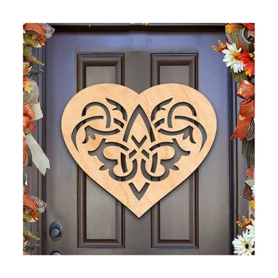 Celtic Heart Wooden Wall Decor art by G.DeBrekht 93166H-18 - Designocracy