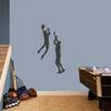 Basketball Players Wall Decal, Players Sports Silhouette Sticker Set for Nursery, Kids and Teens, Bedroom, Man Cave, Den | Large | Hot Pink | Select Your Color view 3