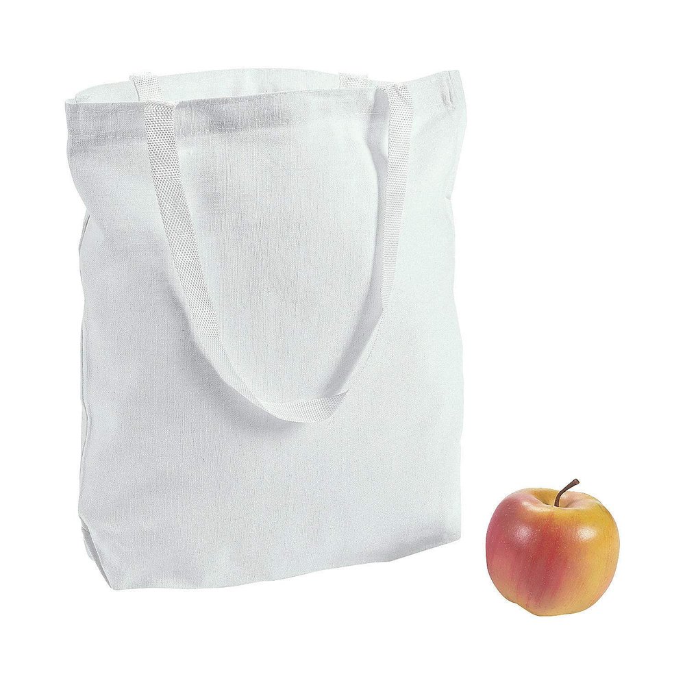Do It Yourself White Canvas Bags-6 Pc - Crafts for Kids and Fun Home Activities