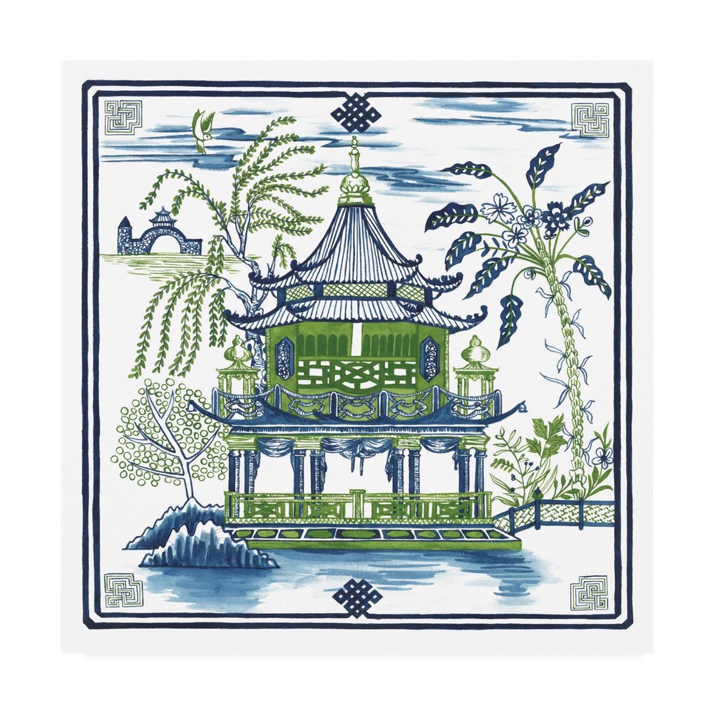 Trademark Fine Art Pagoda Visit I by Melissa Wang, 18x18