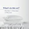 4 Piece Full XL Sheet Set, Full Extra Long Size White Solid, 100% Egyptian Cotton, High-Thread-Count Cooling Bed Sheets, 9 Inch Deep Pocket of Fitted Sheet, Full Long Bed Sheets for Dorm Bedding view 2