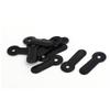 Aexit 30mmx12mmx1mm Metal Construction Hardware Ridged Picture Photo Frame Turn Button Black 10pcs Model:10as217qo19 view 1