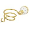 Aexit Space Aluminium Home Hardware Gold Tone European Style Spring-Type Hair Dryer Holder w Plug Hanging Hook Model:71as407qo55 view 1