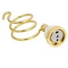 Aexit Space Aluminium Home Hardware Gold Tone European Style Spring-Type Hair Dryer Holder w Plug Hanging Hook Model:71as407qo55 view 2