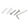 Aexit 304 Stainless Home Hardware Steel Polishing Spring-Type Hair Dryer Holder w Hook Silver Tone Model:31as416qo120 view 2