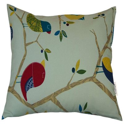 TangDepot Cotton Floral Cushion Cover 12"x20" Tree Bird