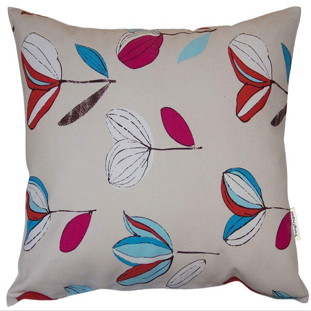 TangDepot Cotton Floral Cushion Cover 12"x18" Tulip