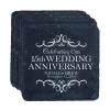 LifeSong Milestones Personalized 15th Anniversary Absorbent Slate Coaster 4 Piece Set 15 Years of Marriage - Fifteen Year Wedding Keepsake Gift for Parents Husband Wife him her 4 view 1