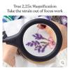 Brightech LightView Pro Flex 2 in 1 Magnifying Desk Lamp, 2.25x Light Magnifier, Adjustable Gooseneck Magnifying Glass with Light for Crafts, Reading, Close Work view 4
