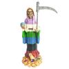12 Inches Rainbow Colorful Clothes Santa Muerte Statue Sculpture Holy Death view 1