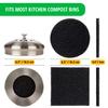 Epohpeek Compost Bin Filters Charcoal - Filter Replacement for Kitchen Pail Composter, 12 Pack Extra Thick (1cm) Fits Gallon Bucket Countertop Bins - Activated Carbon, 6 Round 6 Square, Both 6.5 view 4