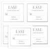 4up Silver Border Printable Invitations - White, 25 Pack view 1