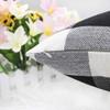 4TH Emotion Set of 2 Farmhouse Buffalo Check Plaid Throw Pillow Covers Cushion Case Polyester Linen for Fall Home Decor Black and White, 24 x 24 Inches view 3