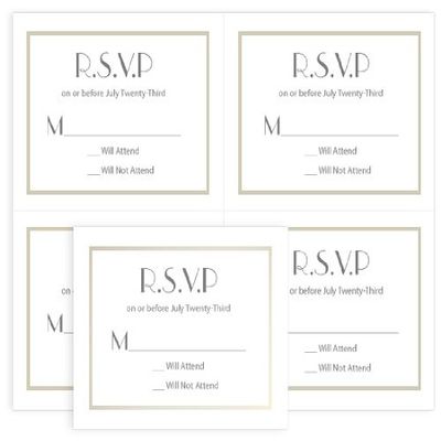 4up Pearl Foil Printable Invitations - White, 25 Pack