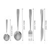 Tofficu Dinner Flatware Set 316 Stainless Steel Silverware Forks and Spoons Dishwasher Safe Tableware for Daily Use Gatherings and Parties view 2