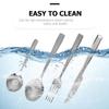 Tofficu Dinner Flatware Set 316 Stainless Steel Silverware Forks and Spoons Dishwasher Safe Tableware for Daily Use Gatherings and Parties view 3
